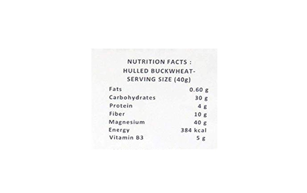NutriBuck Hulled Buckwheat    Pack  400 grams